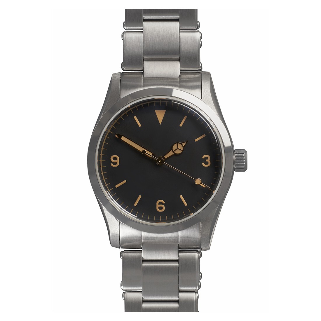 MWC Classic 1950s/1960s Pattern Automatico Acciaio Nero Zaffiro Orologio Uomo