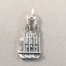 .925 Sterling Silver KOLN CATHEDRAL CHARM NEW Dom Cologne Pendant 925 TG17