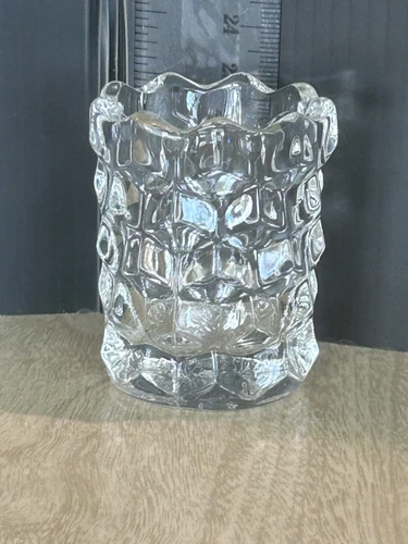 Vintage Fostoria American Clear Glass Toothpick Holder 2.25"