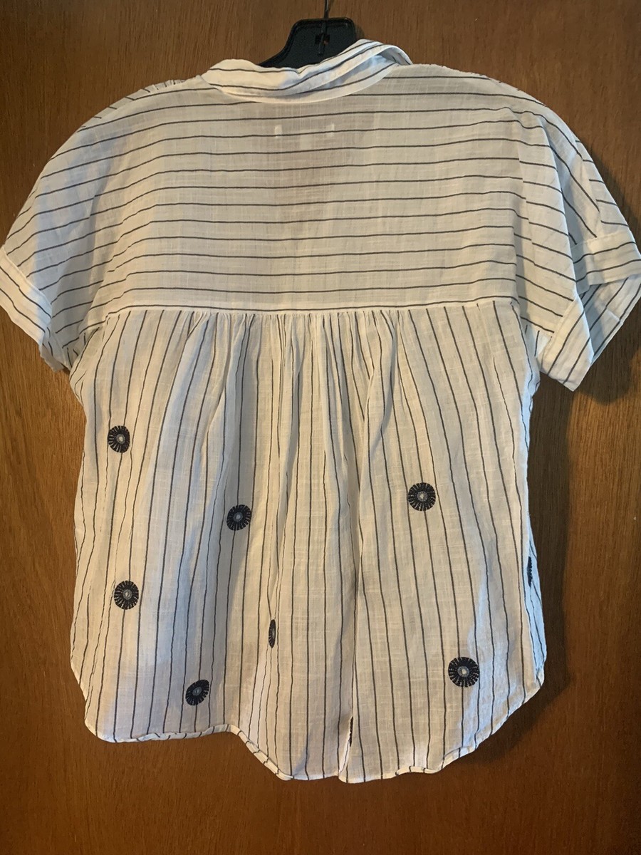 Chemise Brodée Madewell Hilltop - Taille S - Blanc - Très Bon état