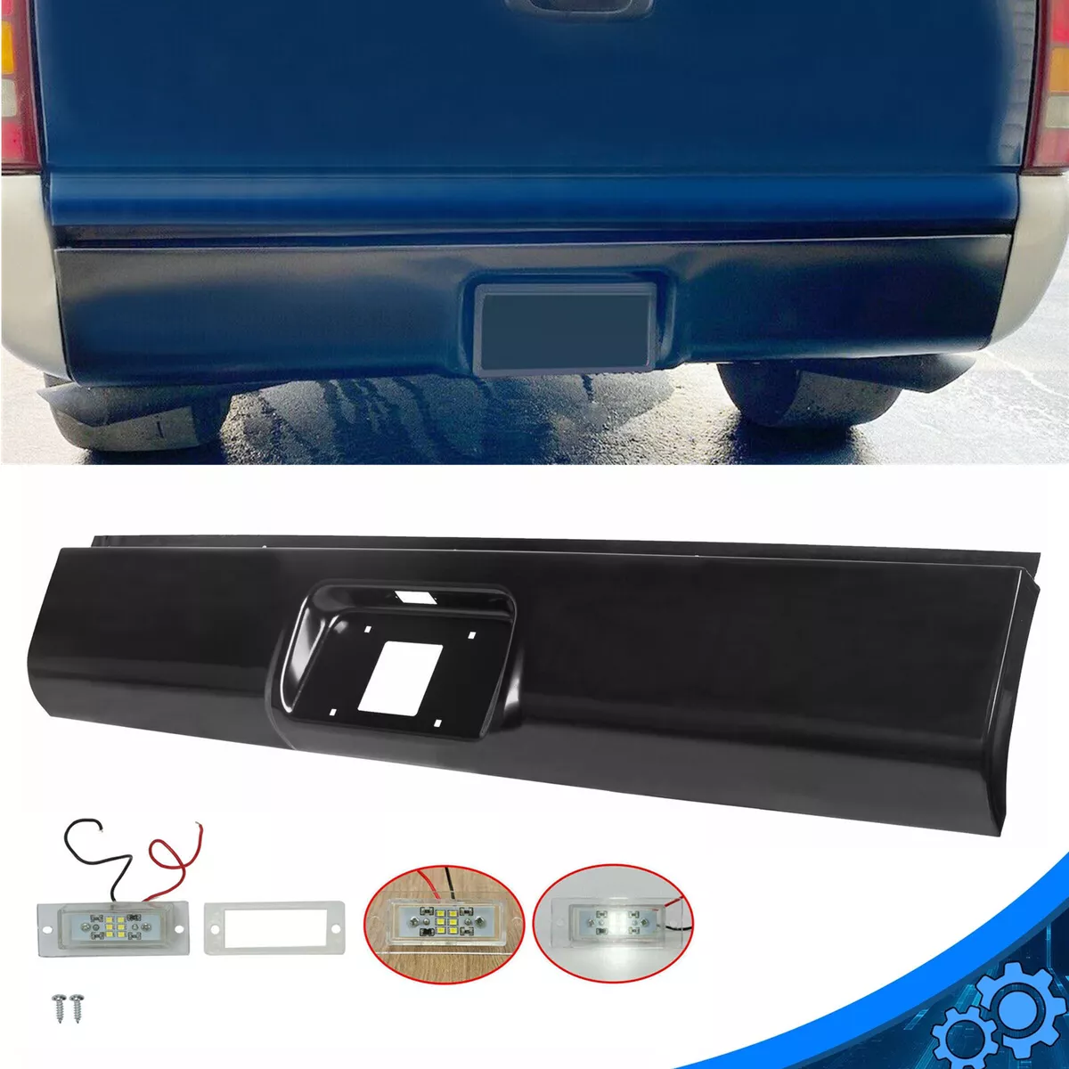 Rear Bumper Roll Pan For 99 06 Chevy Silverado GMC Sierra 1500