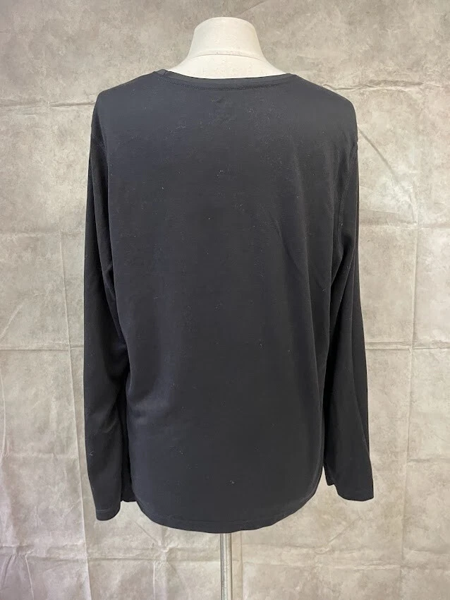 Athletic Works Women's Long Sleeve T-Shirt Black Size XXL (20) - Image 3 of 4
