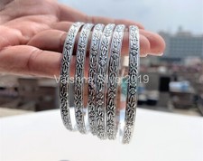 6 PCs. 925 Sterling Silver Bangles, Designer Bangles, Gift For Women  Girls AY5