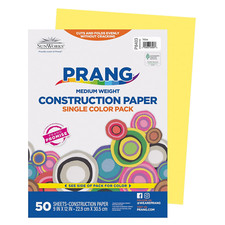 Prang Formerly Sunworks Construction Paper, Yellow, 9" X 12", 50 Sheets
