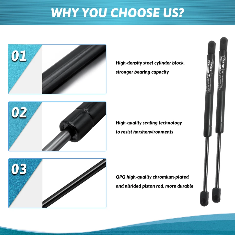 2x Para Infiniti G25 G35 G37 2007-2013 Capó Delantero Elevador Soportes Amortiguadores Gas Puntales Foto 4 de 4