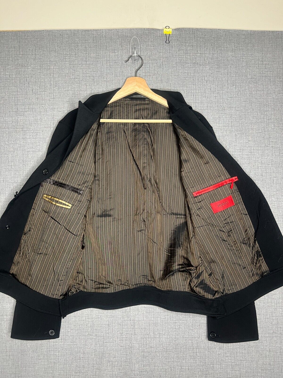 Hugo Boss Bors Jacket Men's XL Black Wool Lined 1… - image 7