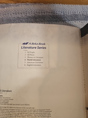ABEKA World Literature Fourth Edition Grade 10 - 第 5/8 張圖片