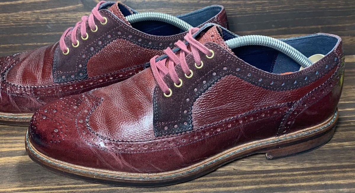 Cole Haan Cooper SQ Wingtip Oxford Burgundy Mens Size 9.5M Dress 