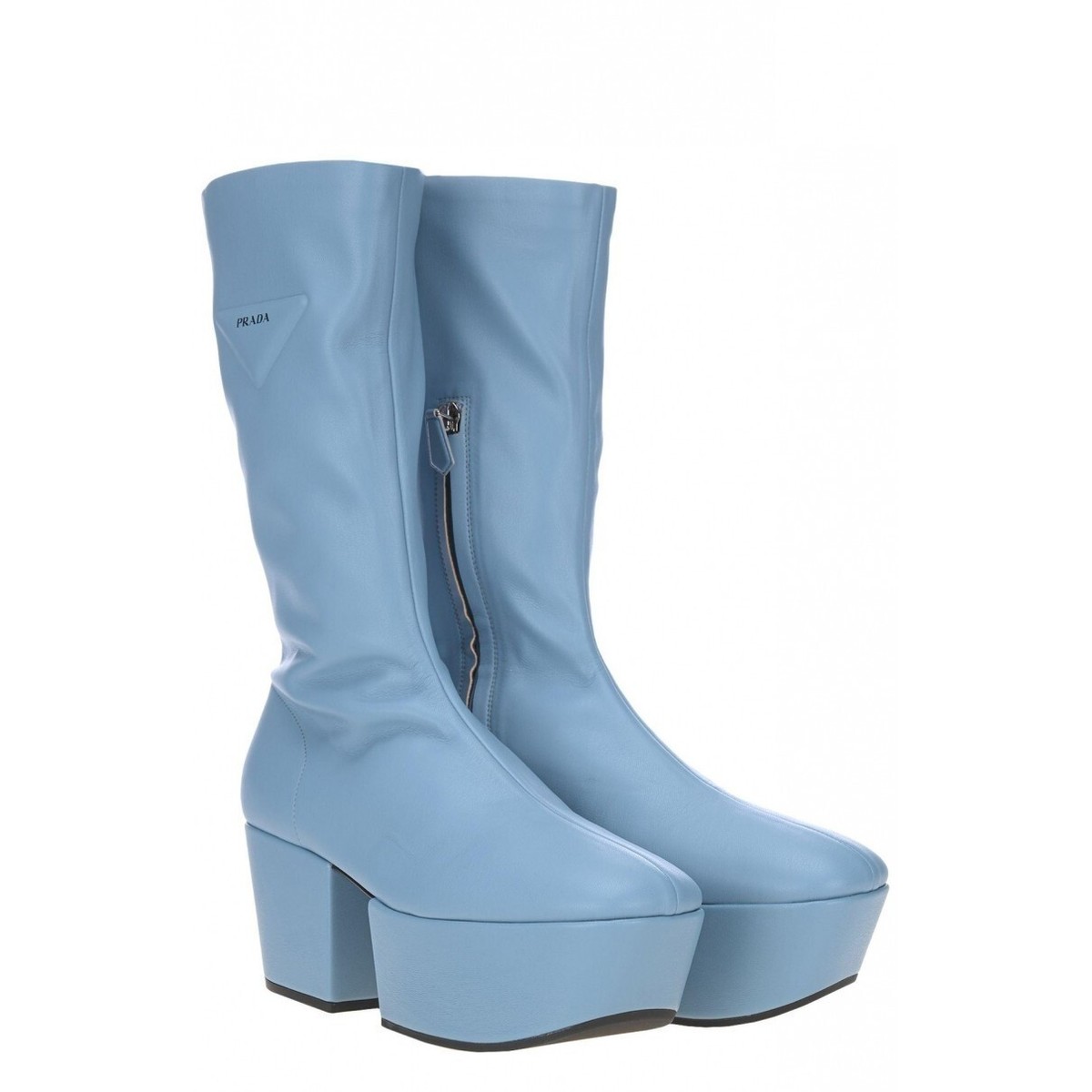 PRADA Platform Pull On Leather Boots IT:37 | eBay PRADA Platform Pull On Leather Boots IT:37 | eBay
