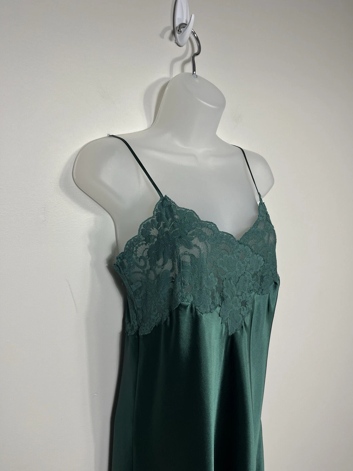 UNDERCOVER Abito donna Victoria Secret raso piccolo verde maxi slip Y2K bordo pizzo
