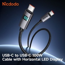 Mcdodo Type-C To Type C PD Charging Cable 100W Nylon For iPhone 15 16 Samsung