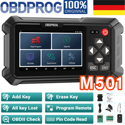 OBDPROG M501 KFZ OBD2 Diagnosegerät Scanner Auto ECU Key Schlüssel Programmier