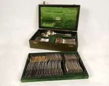 62PC Christofle Silver Plated Cutlery Set XXth Model