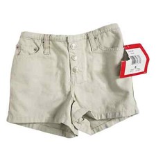 Jordache Girls Shorts Size 6 Cream Kaki Snap Front Pockets New With Tags