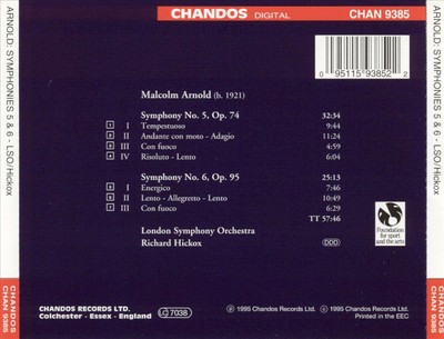 MALCOLM ARNOLD: SYMPHONIES 5 & 6 NEW CD