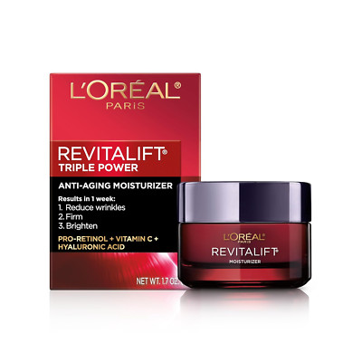 Revitalift Triple Power Anti-Aging Face Moisturizer, Pro Retinol, Hyaluronic ...
