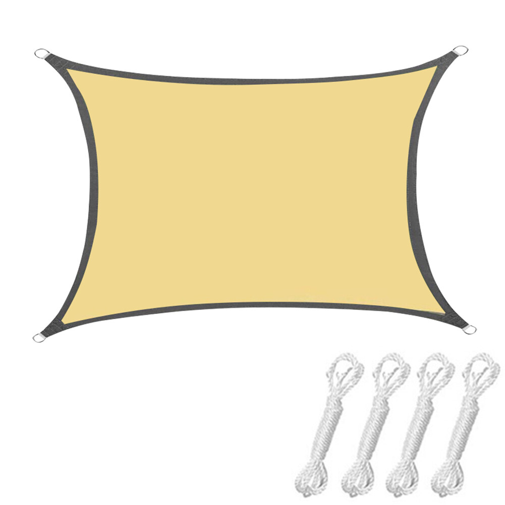 Sun Shade Breathable with D-Ring Sunlight Block Awning for Patio Garden Backyard