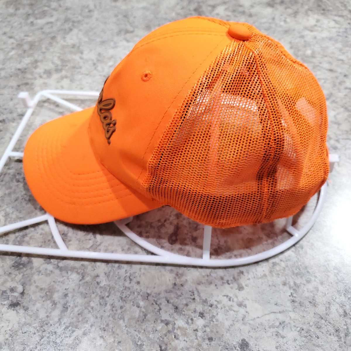 Cabelas Hat Cap Snapback One Size Men Fishing Orange Mesh Cotton