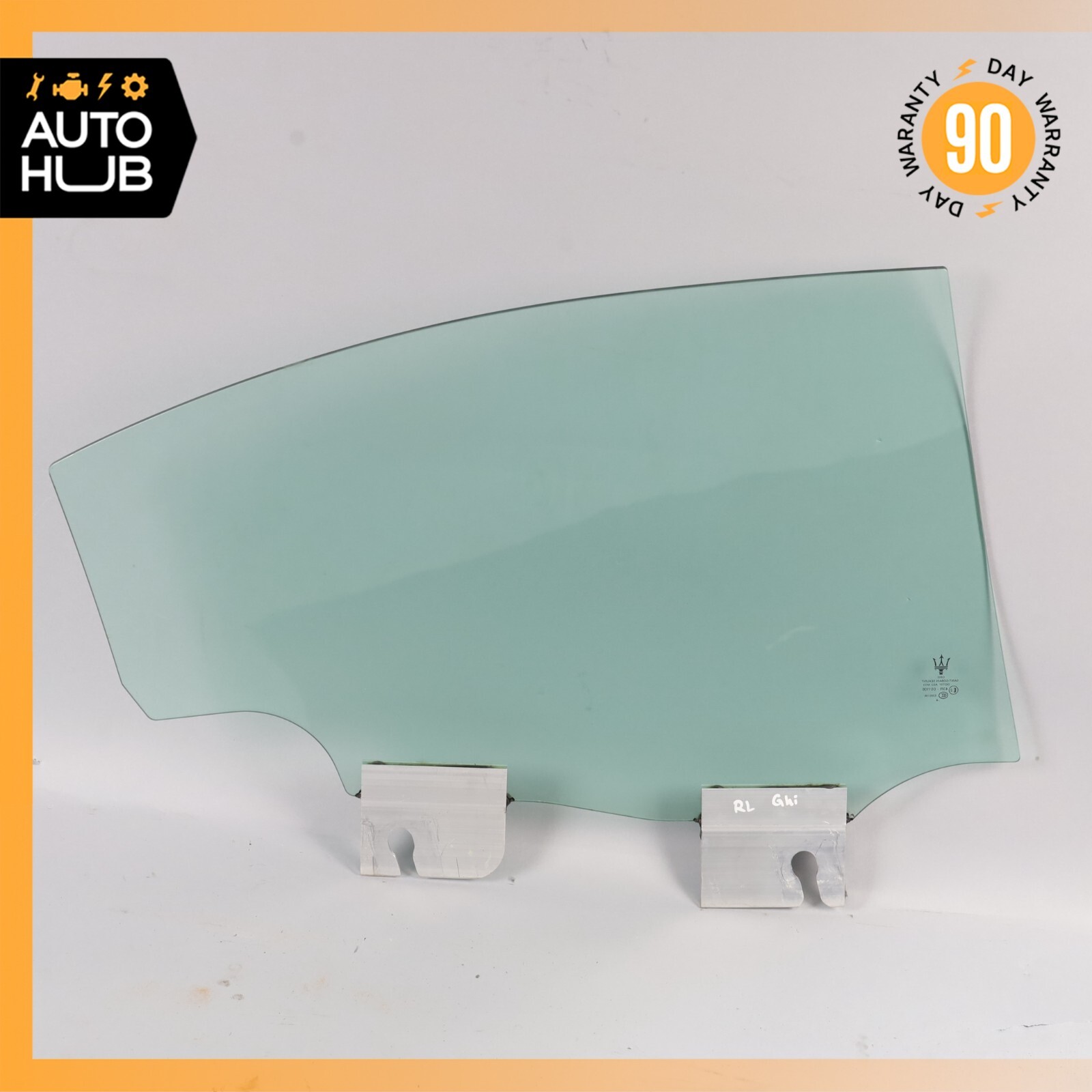 14-22 Maserati Ghibli M157 Rear Left Driver Side Door Window Glass OEM