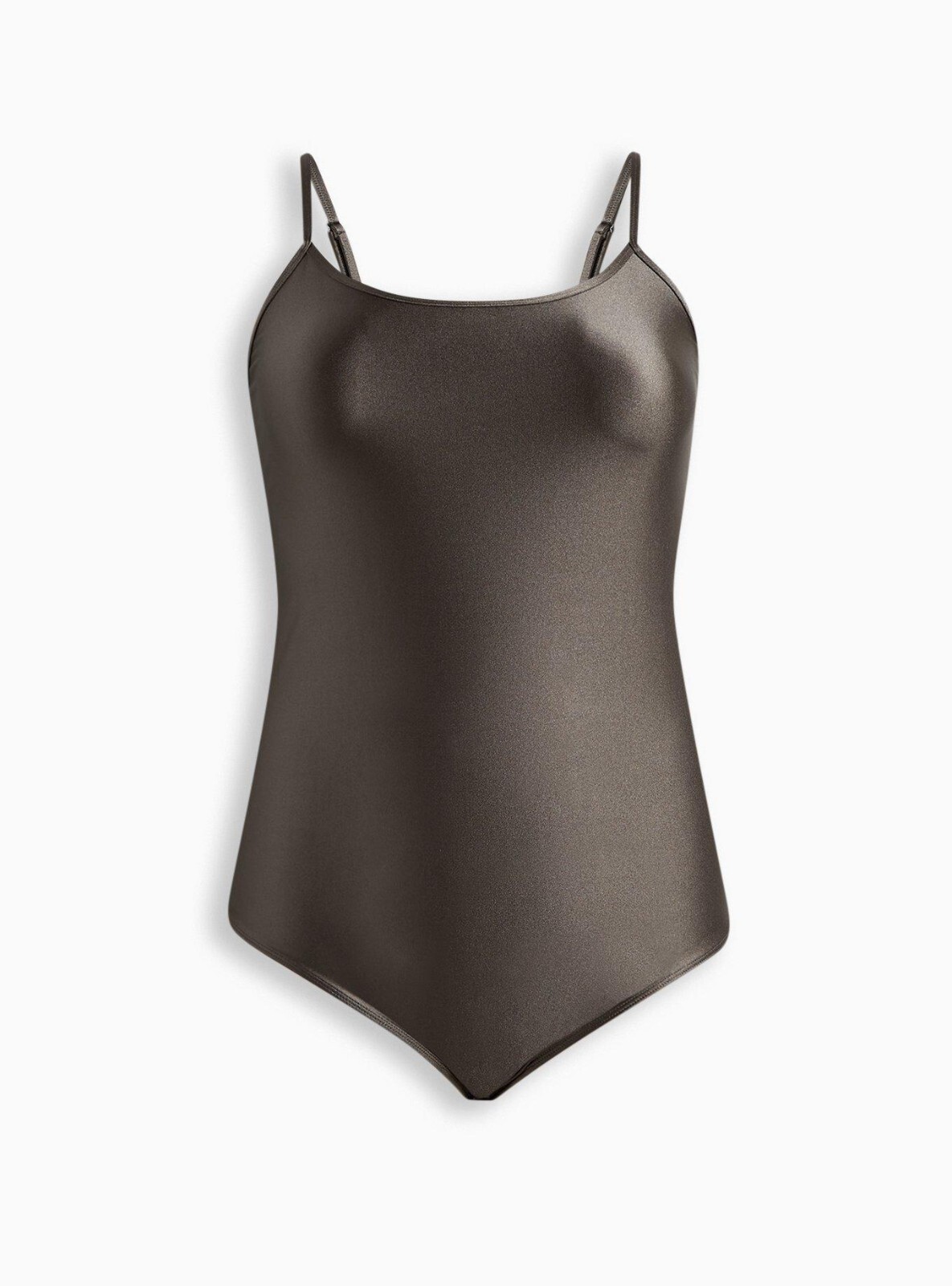 Torrid Shiny Nylon Scoop Neck Cami Gray Plus Size 5 5X 28 #G35934