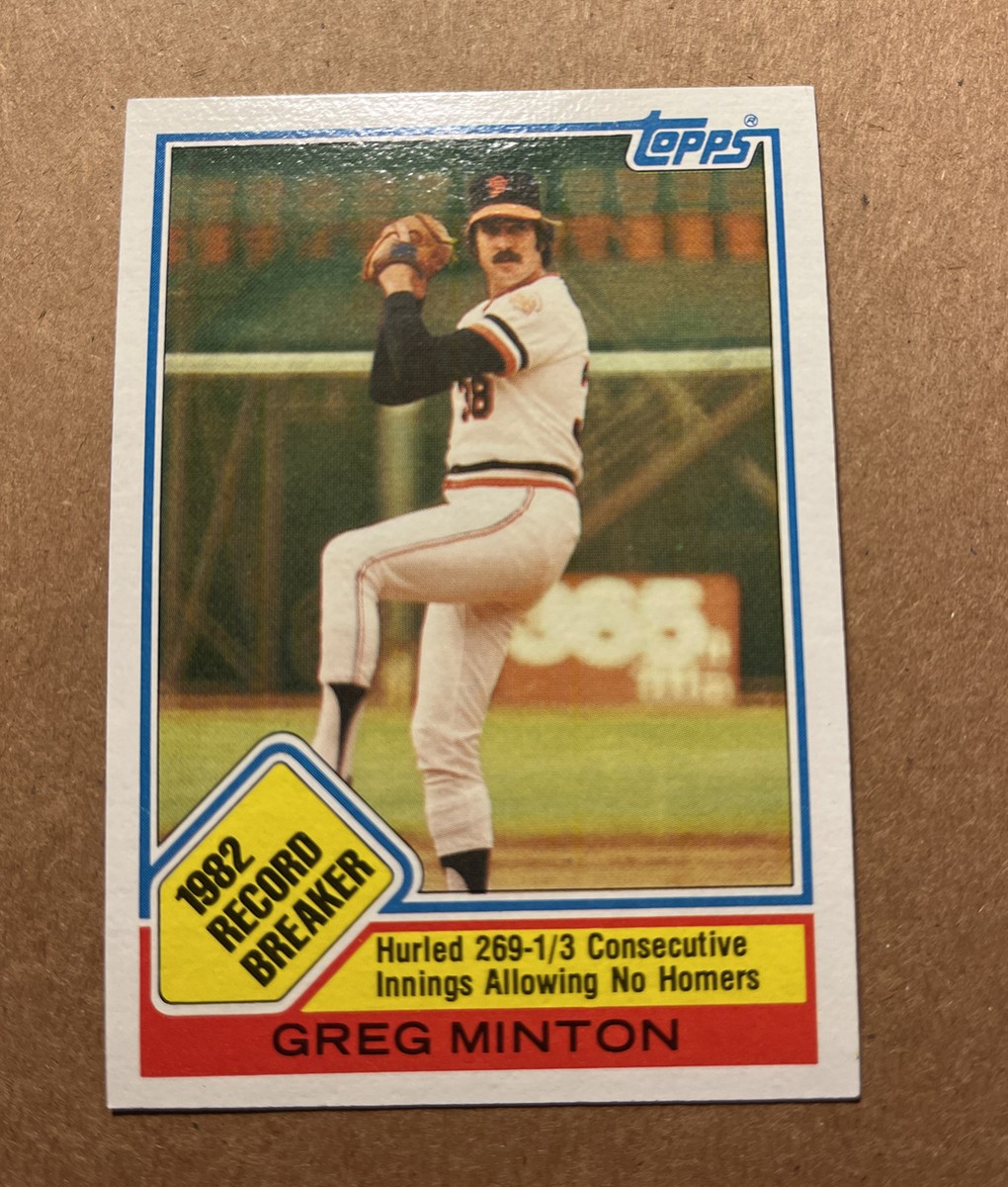 1983 Topps #3 1982 Greg Minton Record Breaker San Francisco Giants
