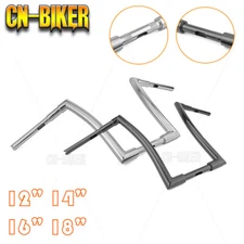 Rise 12" 14" 16" 18" Fat APE Hanger Handlebar For Harley Sportster Softail Dyna