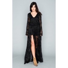 NEW $150 Show Me Your Mumu Juliet Maxi Leafy Luxe Black Sz Medium