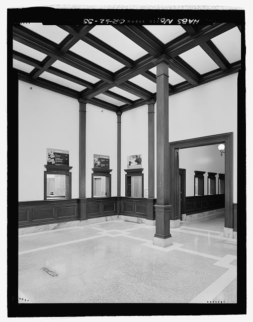 55. View of Post Office lobby on first floor, facing northeast - Pioneer Post