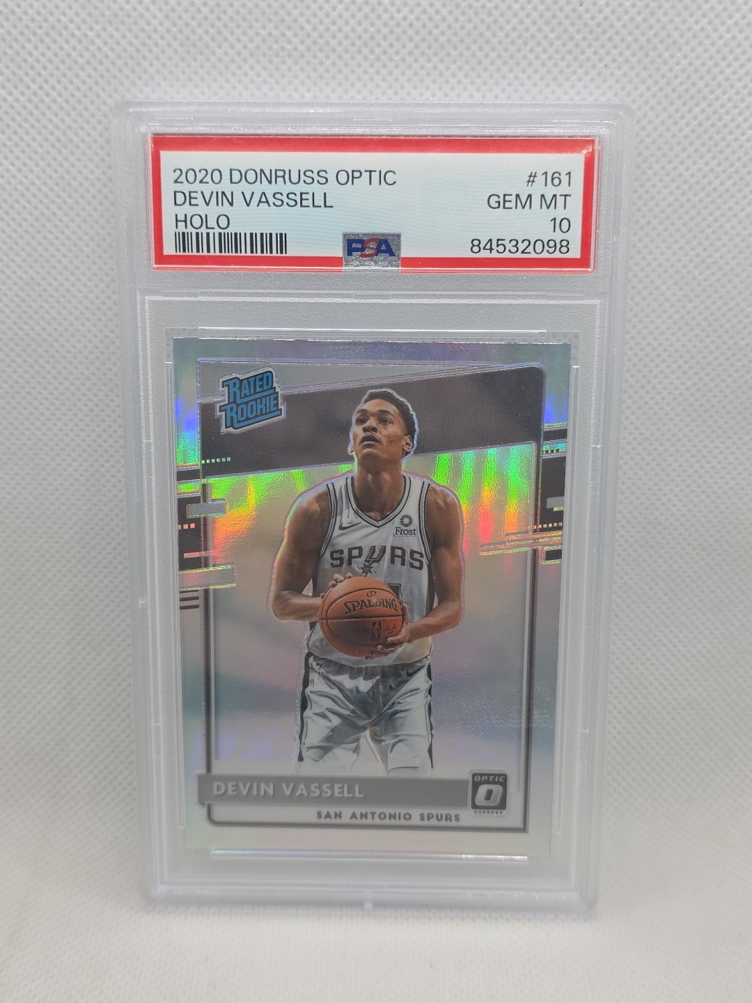 2020 Donruss Optic Devin Vassell Holo Rated Rookie #161 PSA 10 GEM MINT Spurs