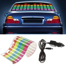 Sound Activated Led Car Sticker 90x25cm Colorful Light Dance To Music
