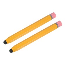 2 x Stylus Pens for Touch Screens Hexagon Crayon Stylus Pen Capacitive Yellow
