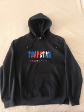 Felpa Trapstar Hoodie "It's a Secret" Nero – Logo Tricolore – Taglia L