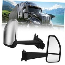 Hood Mirror Passenger Side fit for 2023 Peterbilt 579 Semi Trucks Right Chrome