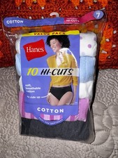 Hanes Women's Hi-Cut Panties 10-Pack Size 7 New Sealed