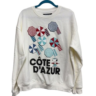 Peanuts Snoopy Cote d'Azur Sweatshirt M NWT French Riviera Coastal
