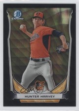 2014 Bowman Draft Top Prospects Chrome Black Wave Refractor Hunter Harvey 0f8