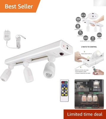 Dimmable LED Track Light with Remote - Adjustable Accent Spotlight for Home Use