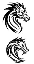 Dragon 2 Pack 5" Vinyl Decals Car Truck Window Tumbler Laptop Tablet Notebook