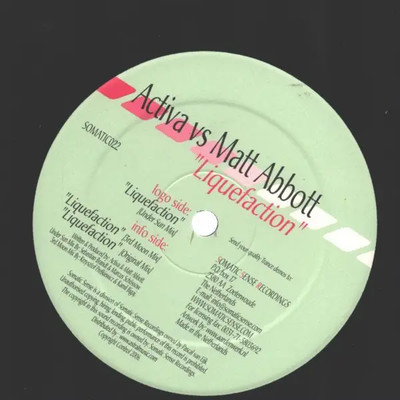 Activa Vs Matt Abbott Liquefaction Vinyl Single 12inch Somatic Sense