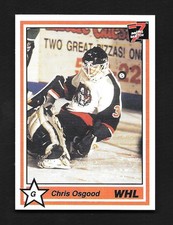 1990-91 7th Inning Sketch WHL Rookie #24 RC Chris Osgood Hockey Card. rookie card picture