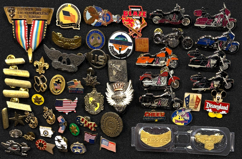 350 pcs Vintage Now Lapel Pins Hat Button Pins Army Service Disney Mixed Lot #L4 - Picture 2 of 8