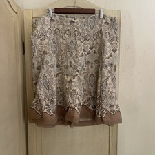 vintage 90s Lane Bryant linen skirt peasant paisley boho Women  s Plus Size22/24