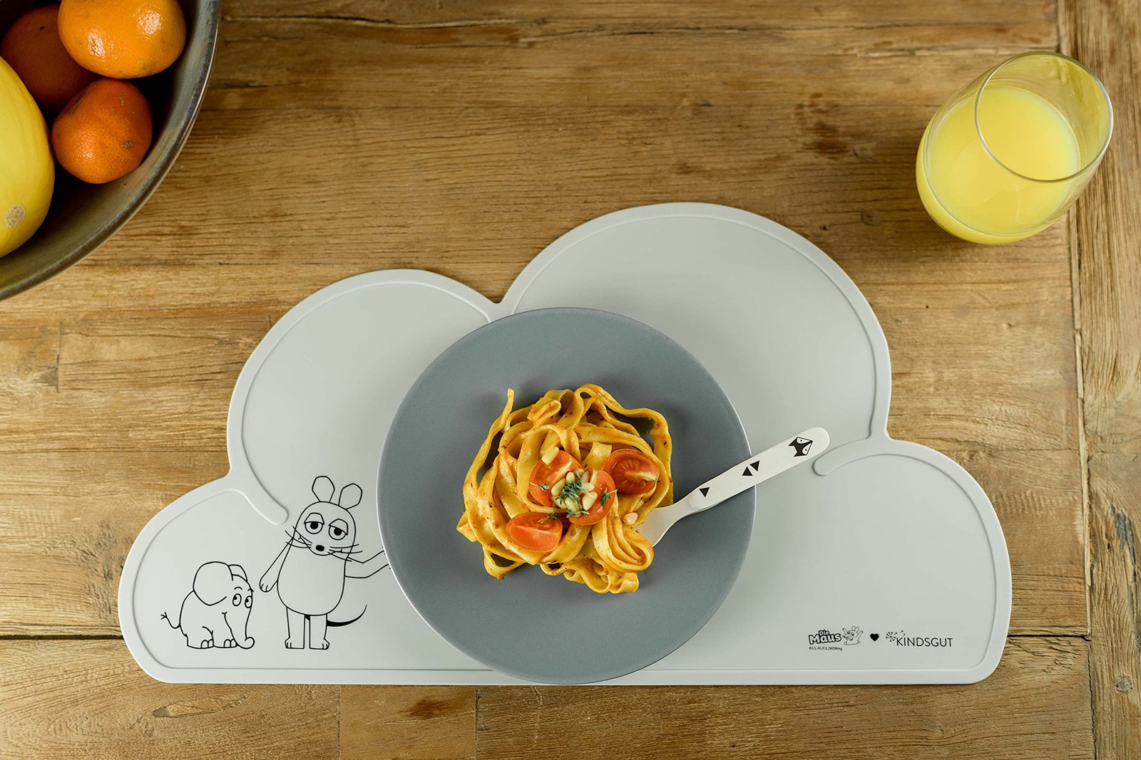 Set de table nuage silicone étanche et antidérapant rose