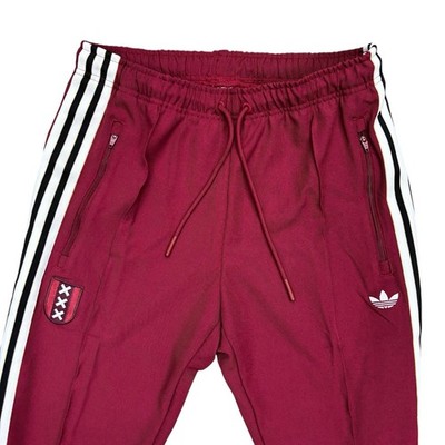 Adidas Ajax Amsterdam Burgundy Red Track Warmup Pants, Size Medium