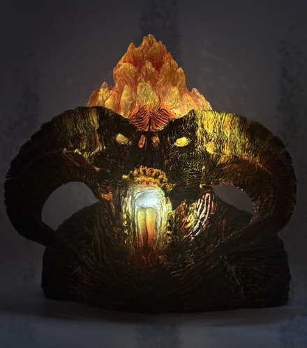 NECA The Lord of the Rings Balrog votive candle bust display Glowing Effect 2002