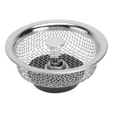 2Pcs Practical Sewer Drain Cover Anti-clogging Drain Filter for Kitchen Silver