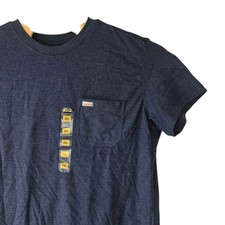 Ariat Rebar Mens 2XL Navy Blue Heathered Short Sleeve Pocket Work T-Shirt NWT