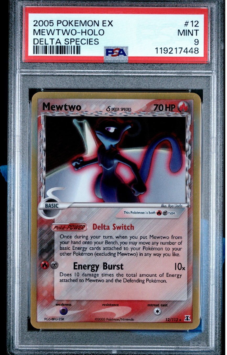 Pokemon Mewtwo (Delta Species) 12/113 Delta Species Holo PSA 9 Mint