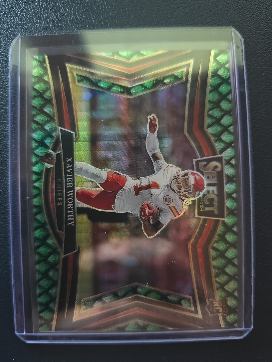 2024 Select Football Xavier Worthy Field Level Dragonscale Prizm 45/70 #470