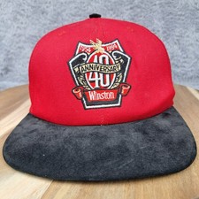 Vintage Winston Cigarettes Hat Cap Snapback Red 40th Anniversary 1954-1994 Promo